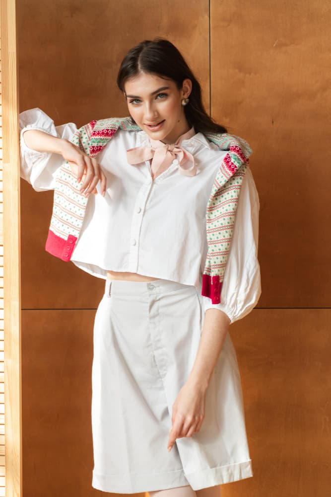 Ruffle Sleeve Blouse